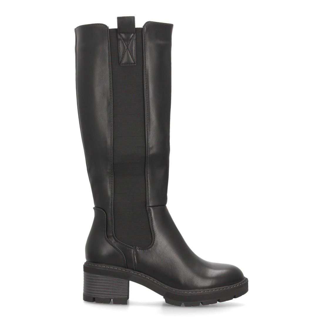 Botas altas tipo Chelsea con elásticos para mujer — YY-162 — Negro - Imagen 2