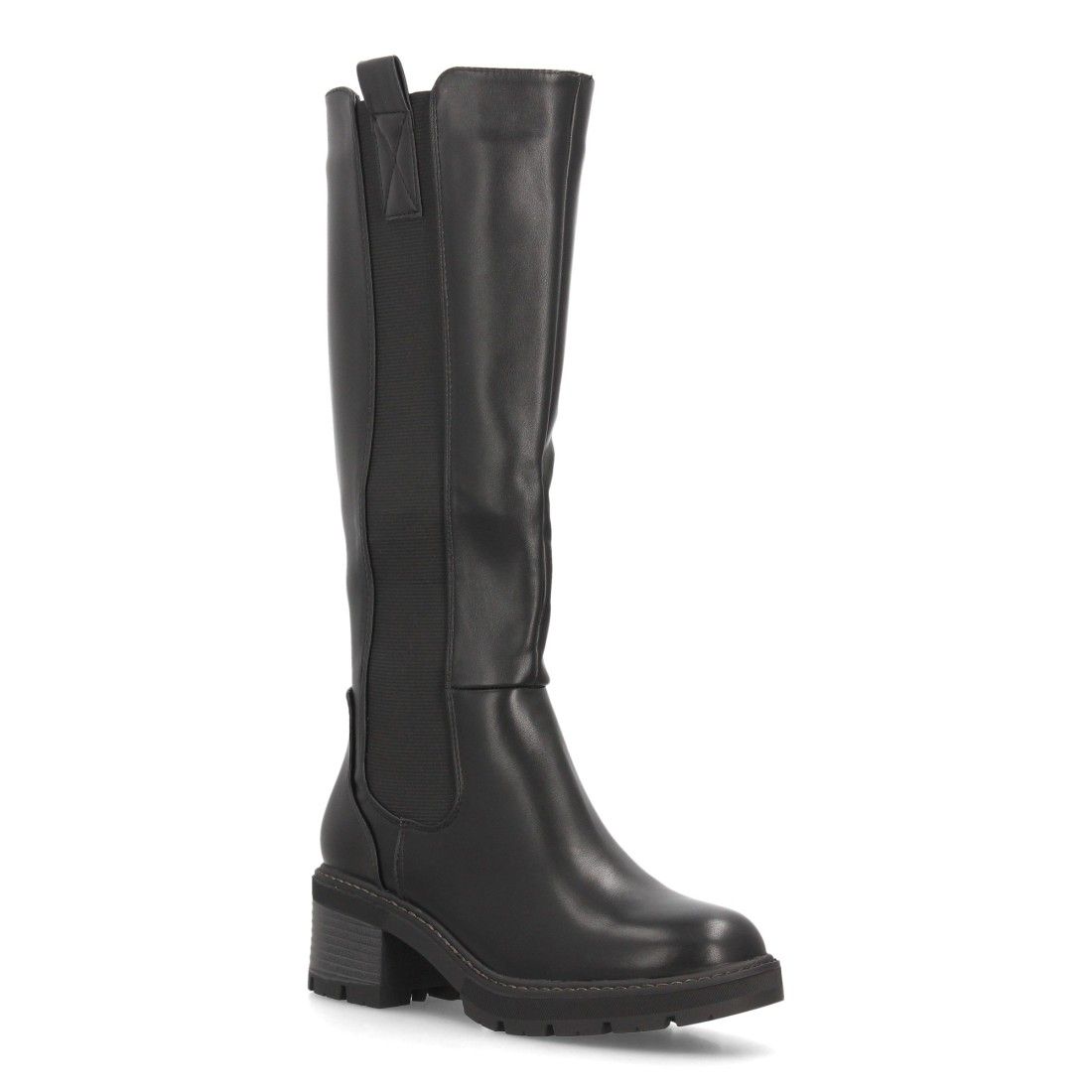 Botas altas tipo Chelsea con elásticos para mujer — YY-162 — Negro - Imagen 3