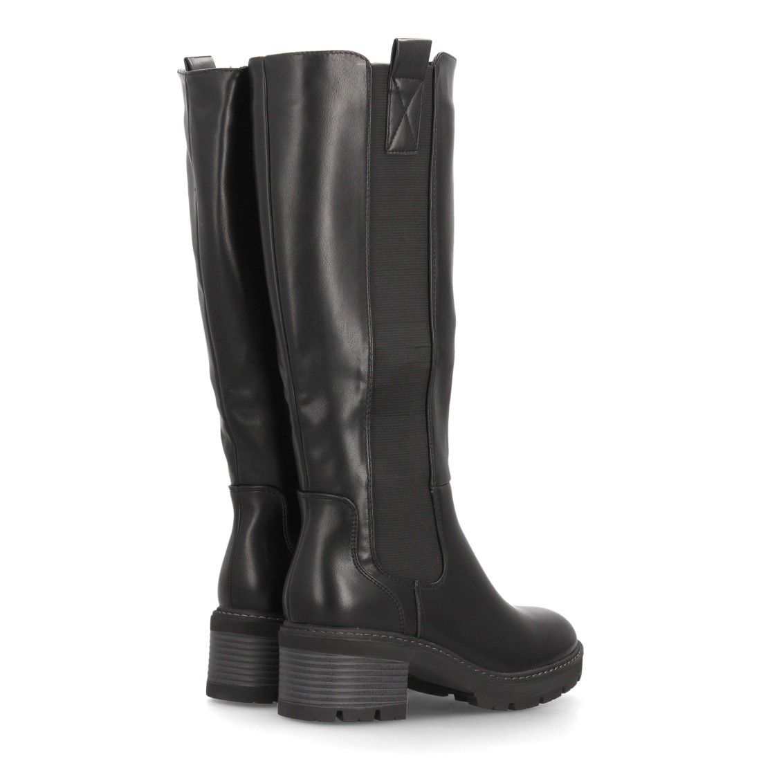 Botas altas tipo Chelsea con elásticos para mujer — YY-162 — Negro - Imagen 5