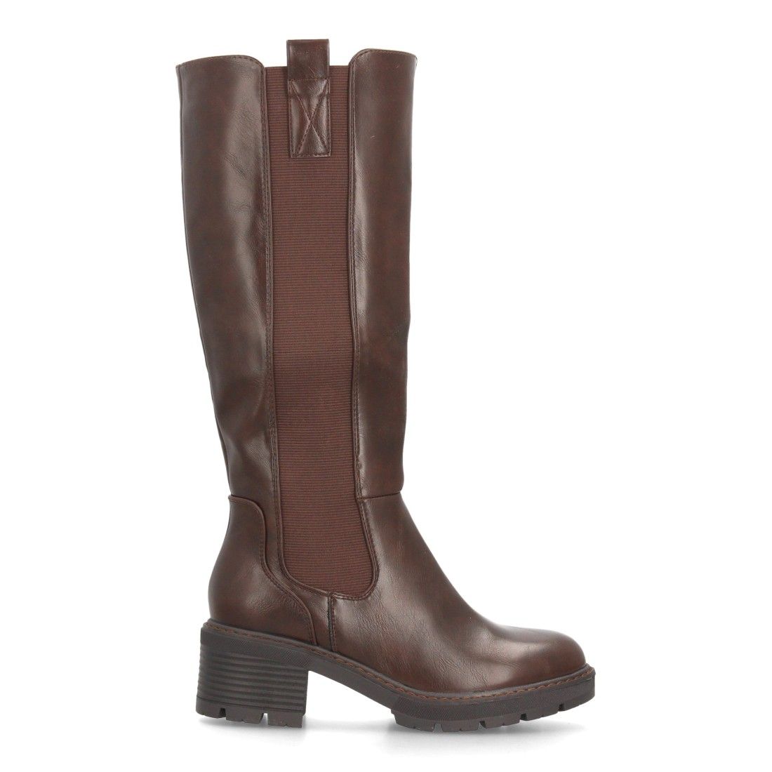 Botas altas tipo Chelsea con elásticos para mujer — YY-162 — Marrón - Imagen 2