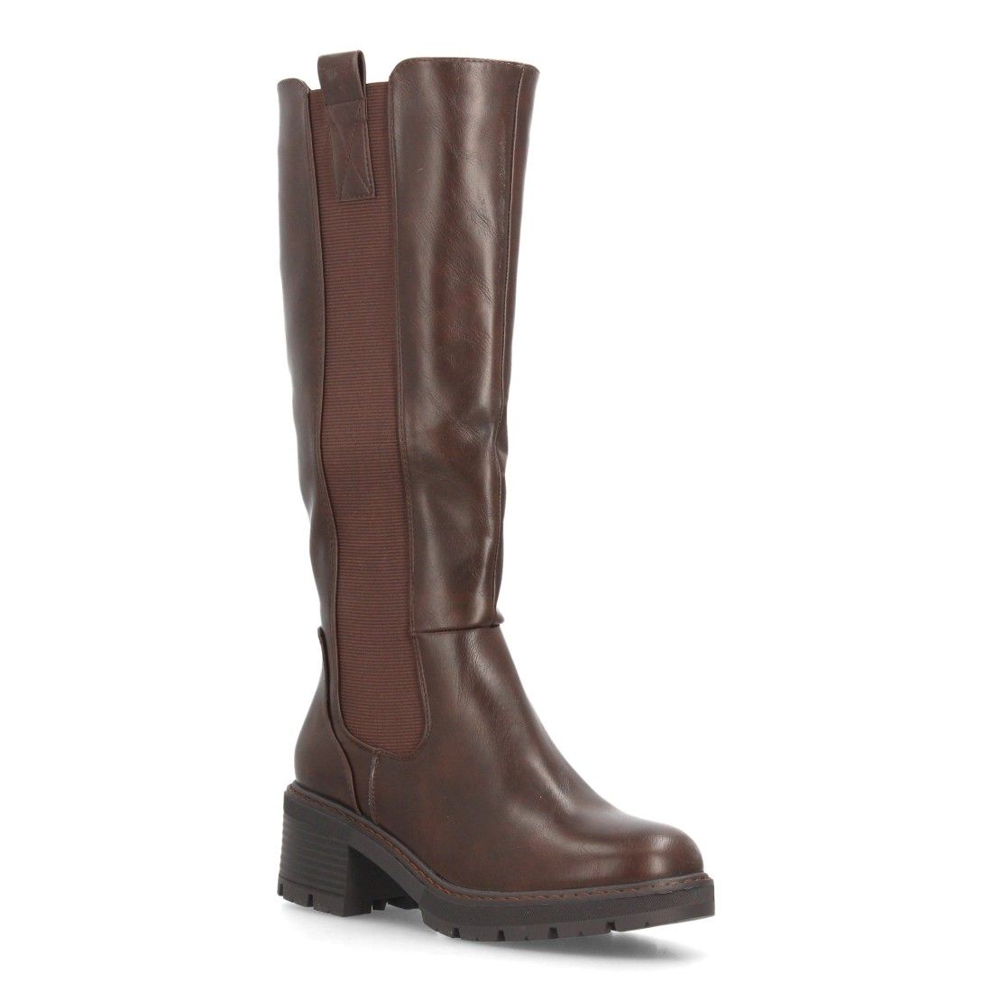 Botas altas tipo Chelsea con elásticos para mujer — YY-162 — Marrón - Imagen 3