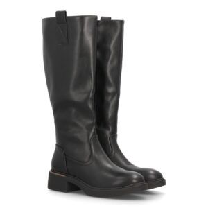 Botas altas mujer estilo ecuestre cierre de cremallera — YY-120 — Negro