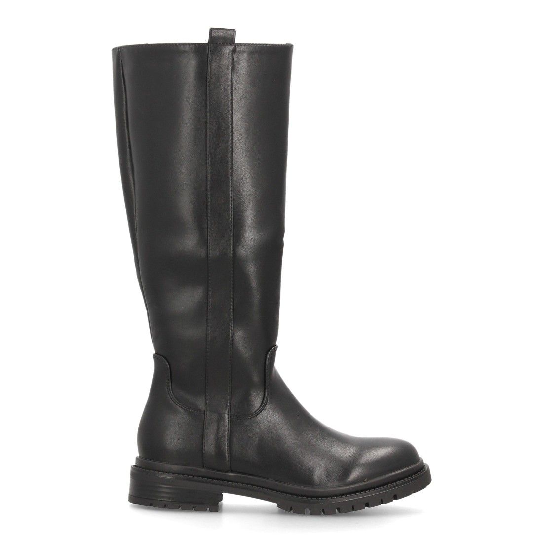 Botas altas casual con suela dentada para mujer — YY-161 — Negro - Imagen 2