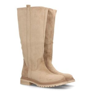 Botas altas casual con suela dentada para mujer — YY-161 — Kaki