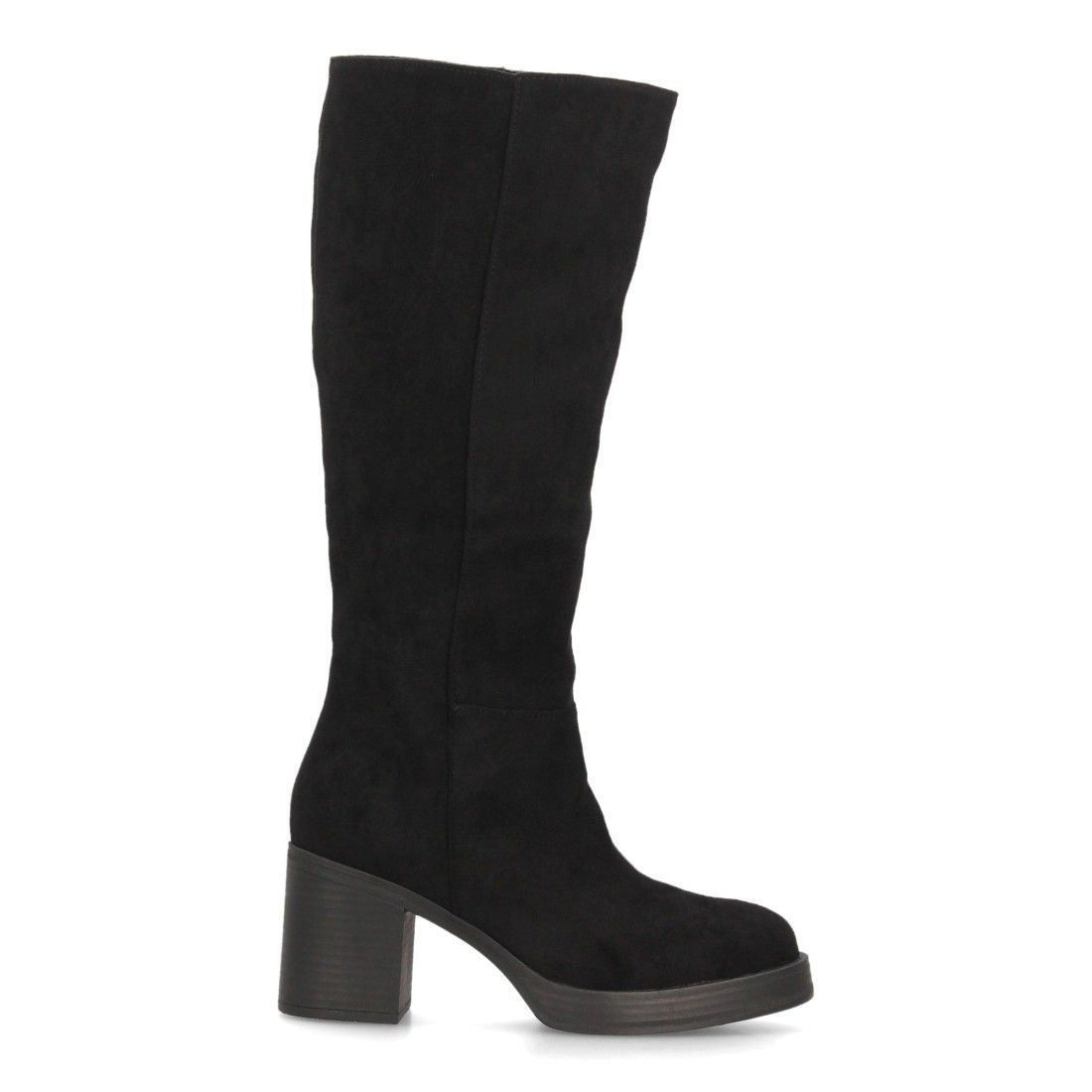 Botas altas de tacón ancho para mujer — YY-176 — Negro - Imagen 2