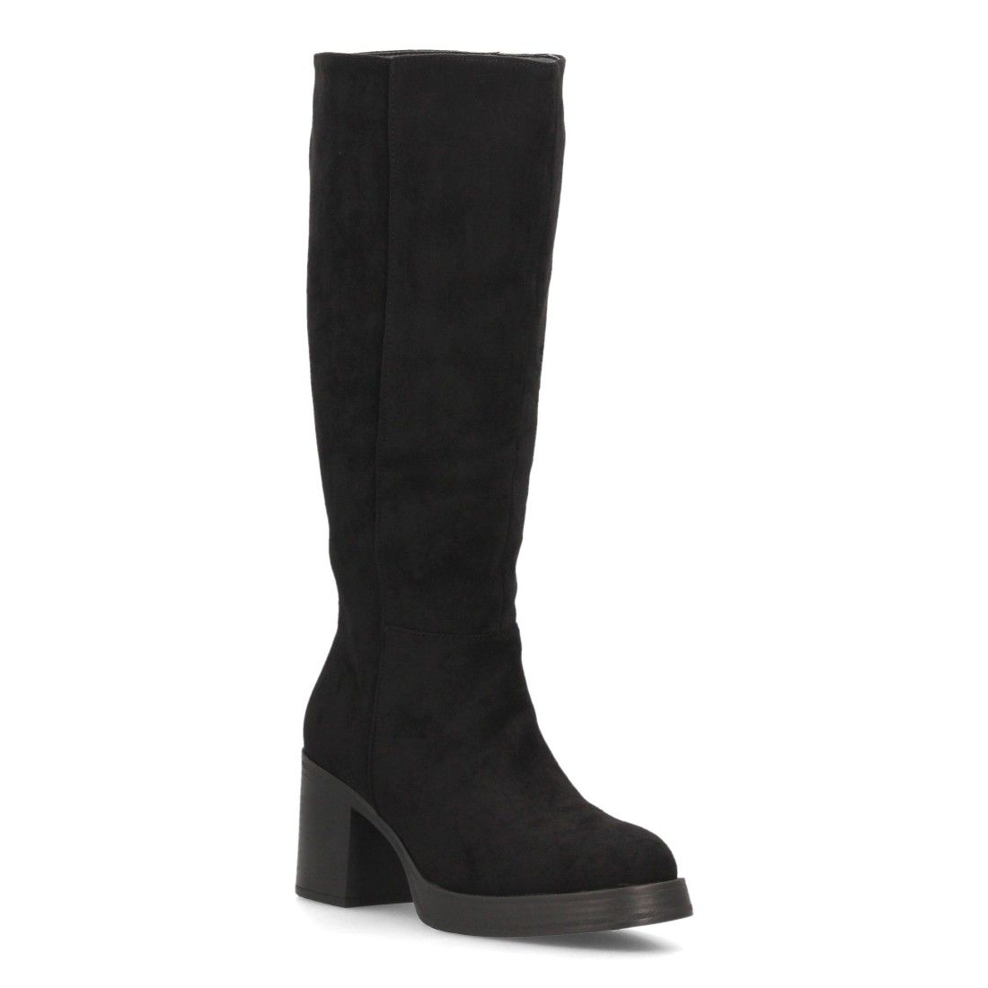 Botas altas de tacón ancho para mujer — YY-176 — Negro - Imagen 3