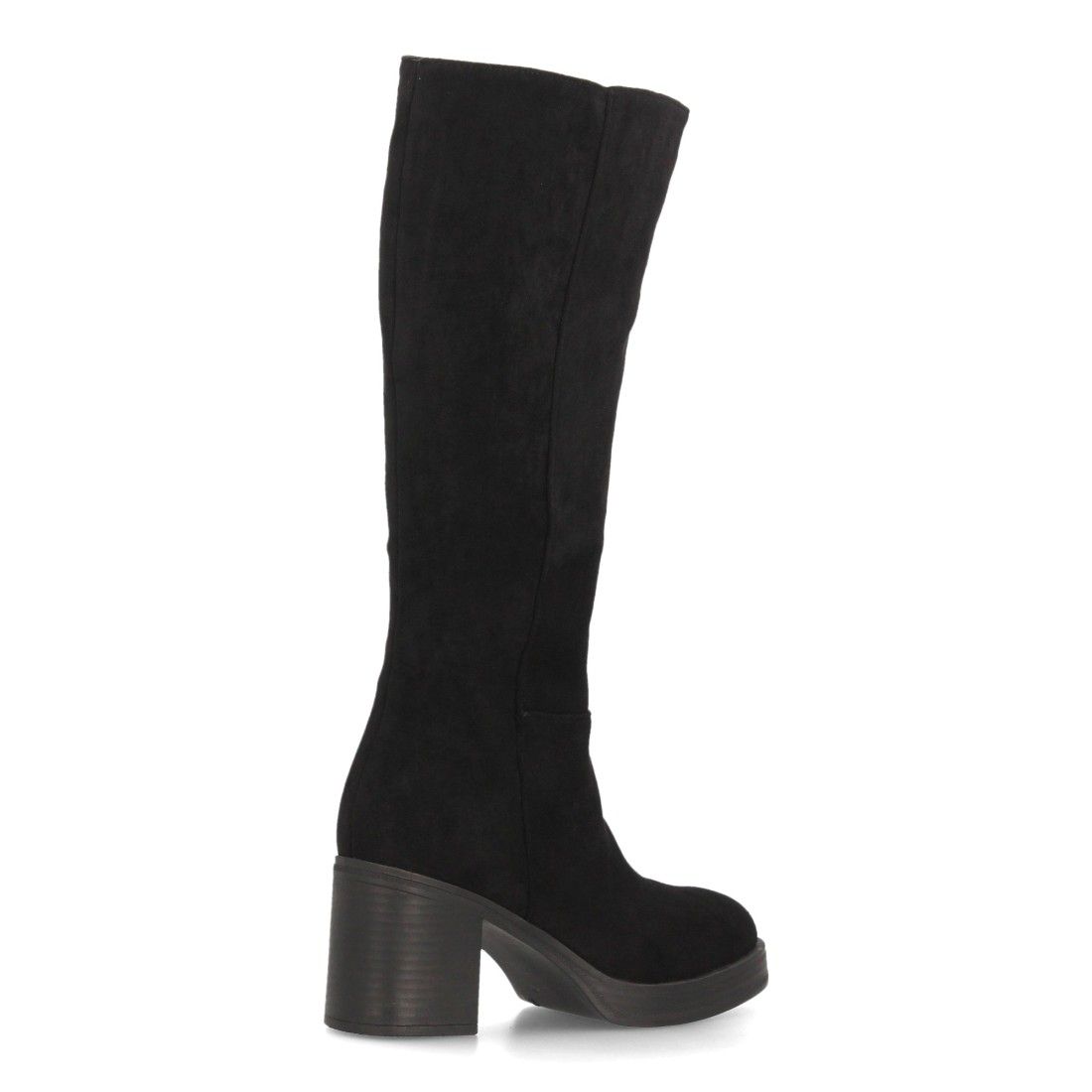 Botas altas de tacón ancho para mujer — YY-176 — Negro - Imagen 4