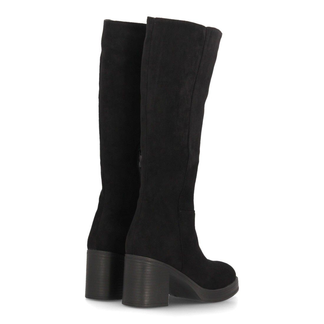 Botas altas de tacón ancho para mujer — YY-176 — Negro - Imagen 5