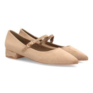 Merceditas elegantes con tacón bajo para mujer — HH997 — Kaki