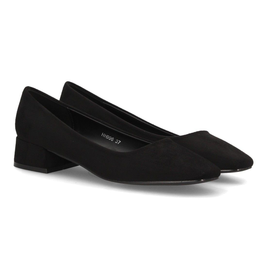 Merceditas elegantes con tacón bajo para mujer — HH996 — Negro