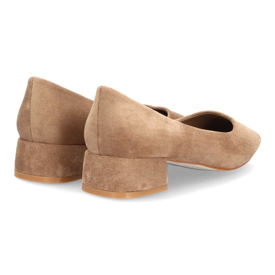 Merceditas elegantes con tacón bajo para mujer — HH996 — Kaki - Imagen 5