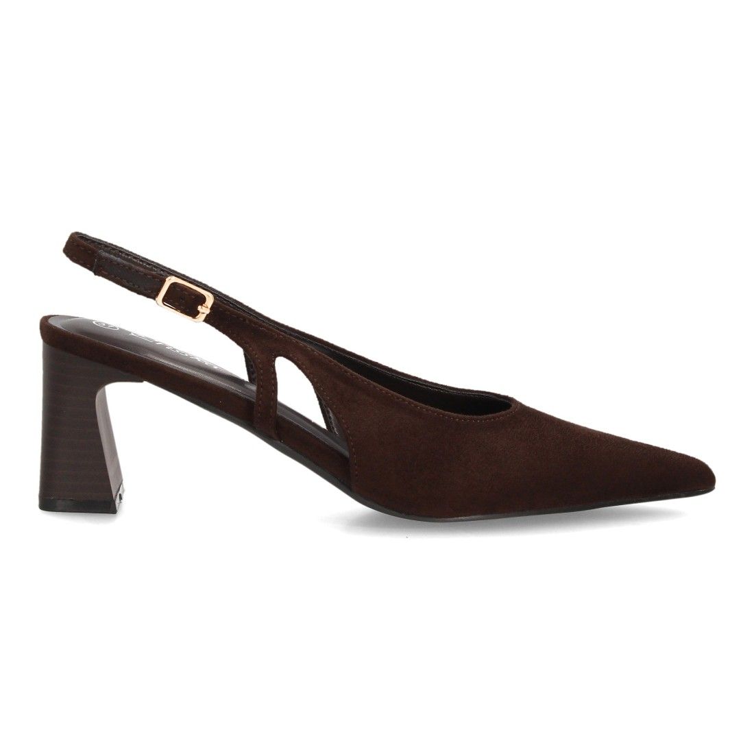 Zapatos slingback elegantes de tacón ancho para mujer — HH998 — Marrón - Imagen 2