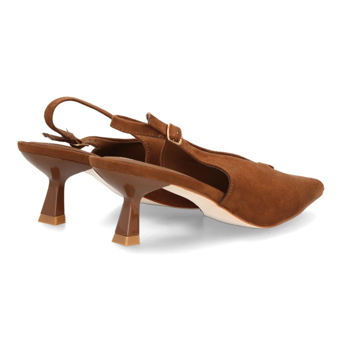 Zapatos slingback elegantes de tacón fino para mujer — HH1000 — Camel - Imagen 5