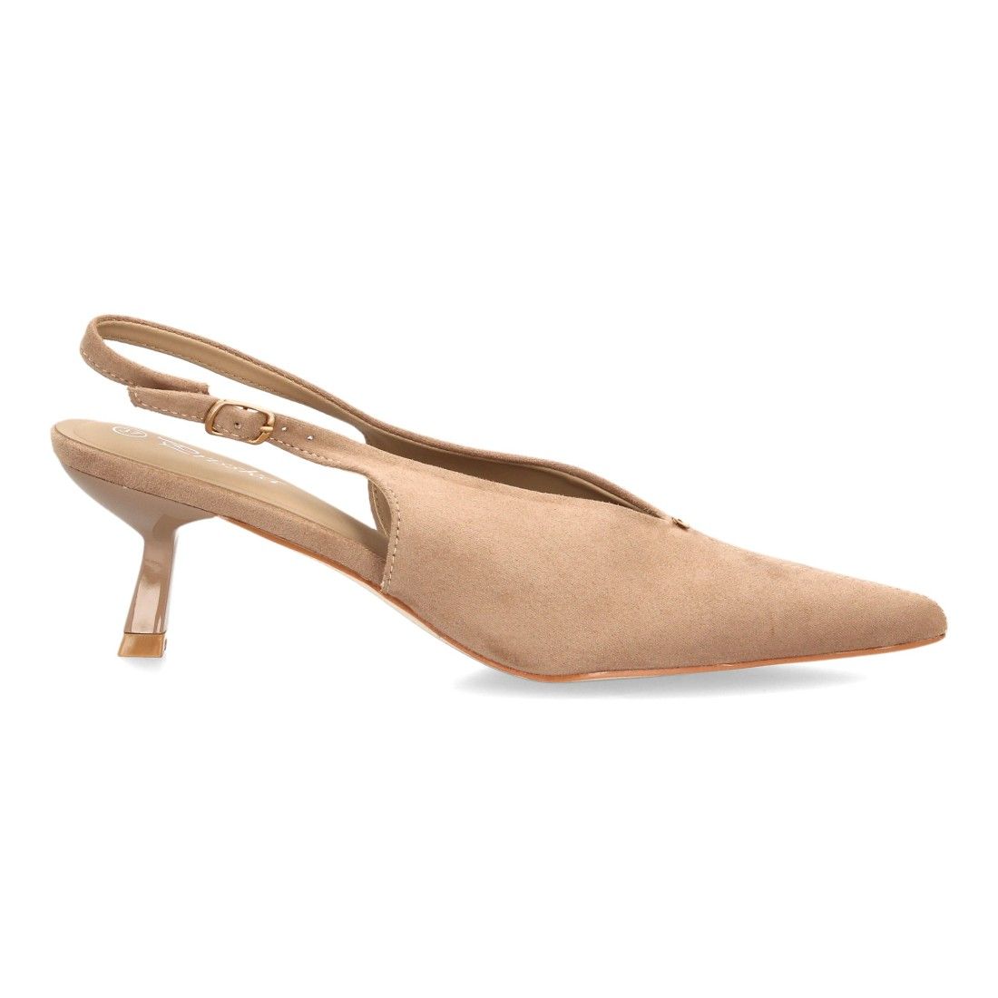Zapatos slingback elegantes de tacón fino para mujer — HH1000 — Kaki - Imagen 2
