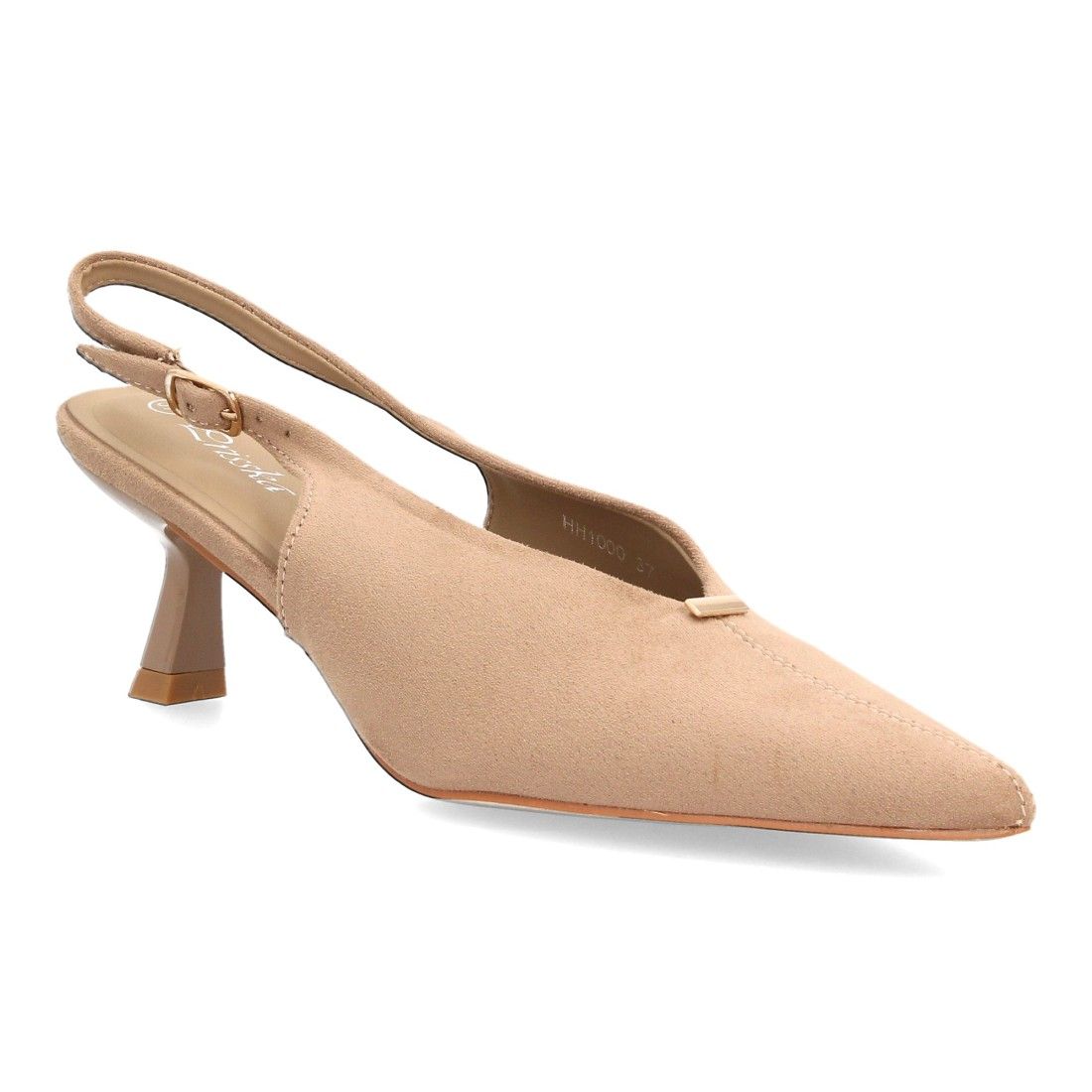 Zapatos slingback elegantes de tacón fino para mujer — HH1000 — Kaki - Imagen 3