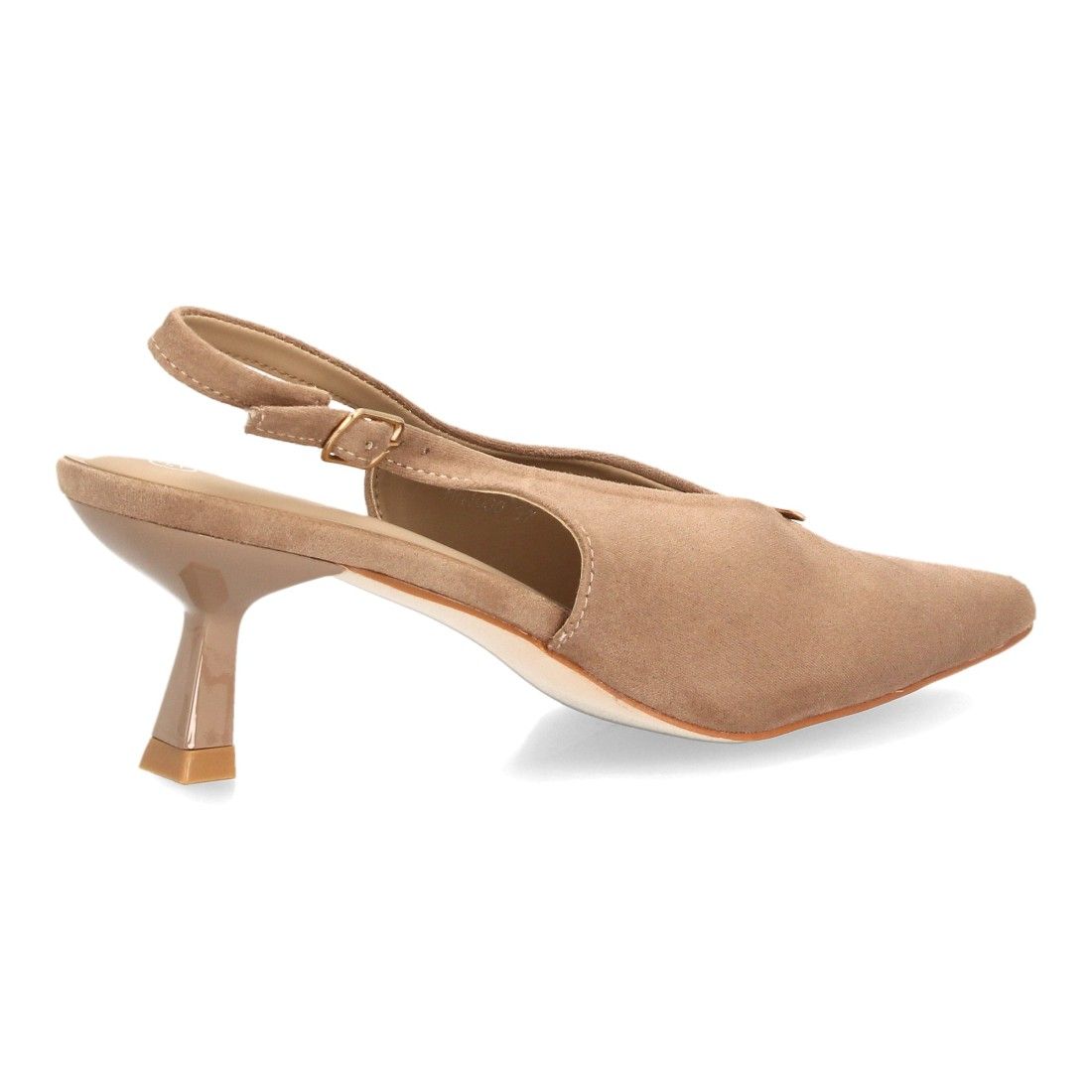 Zapatos slingback elegantes de tacón fino para mujer — HH1000 — Kaki - Imagen 4