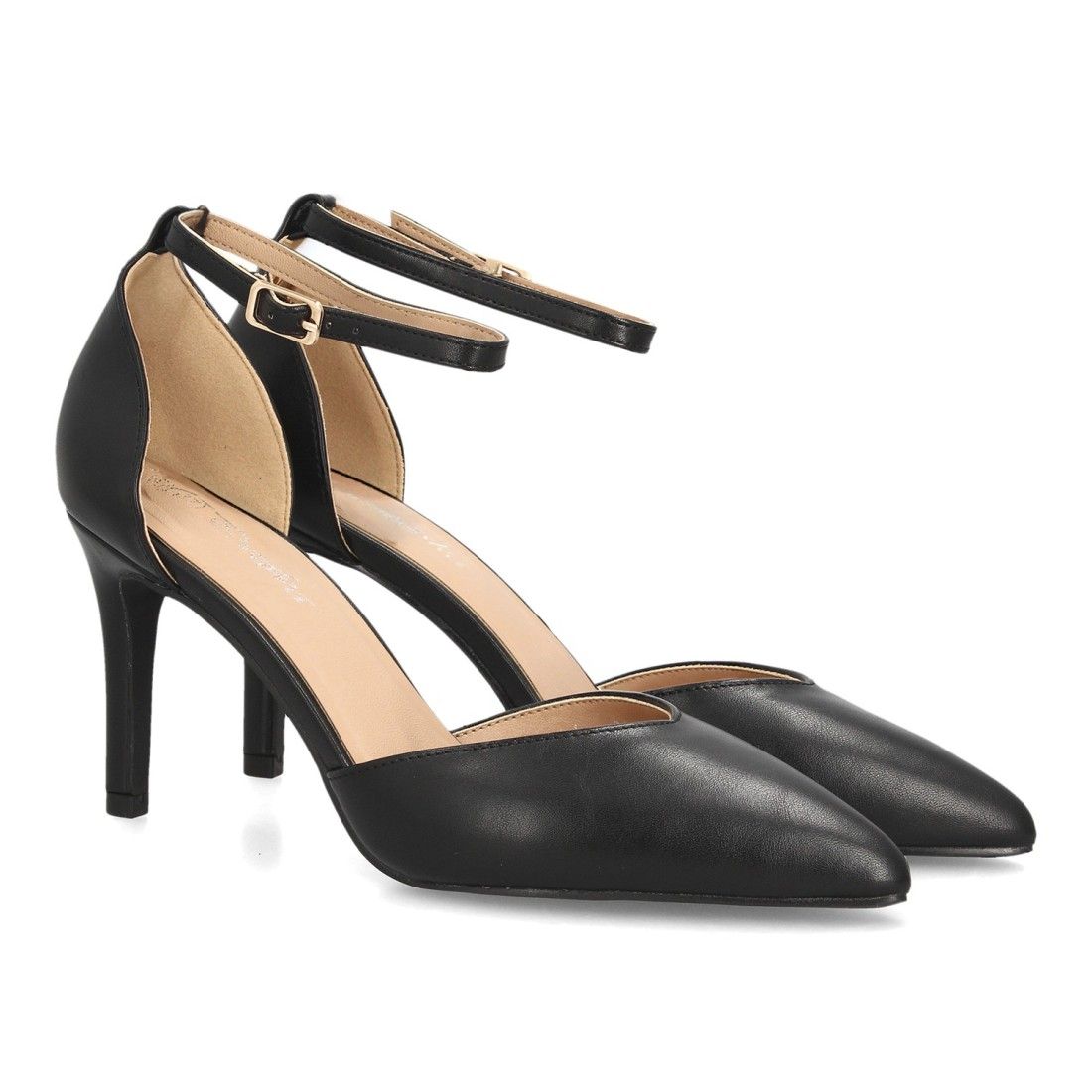 Zapatos elegantes de tacón fino para mujer — HH1001 — Negro