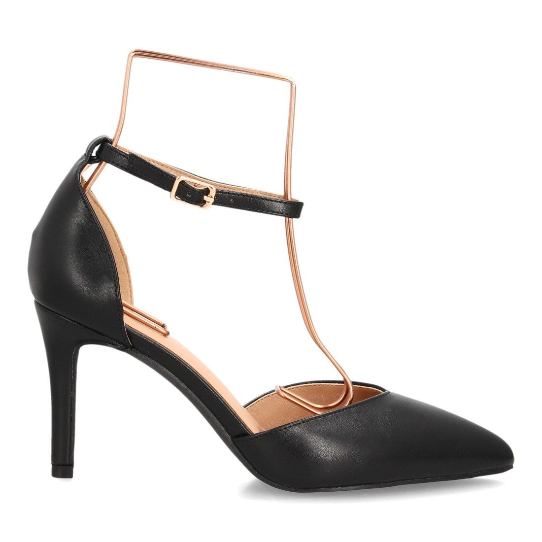 Zapatos elegantes de tacón fino para mujer — HH1001 — Negro - Imagen 2