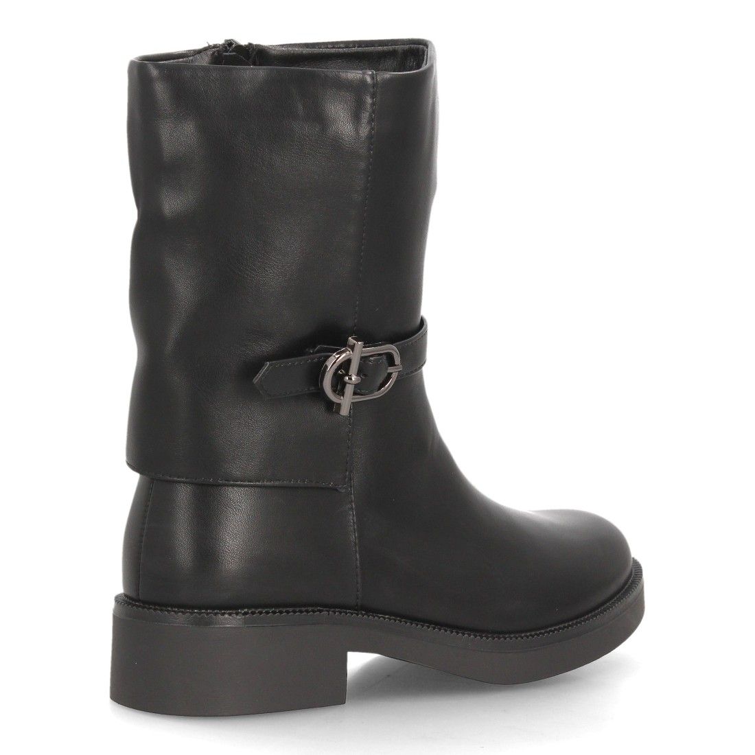 Botas moteras de mujer con hebilla — 2609 — Negro - Imagen 4
