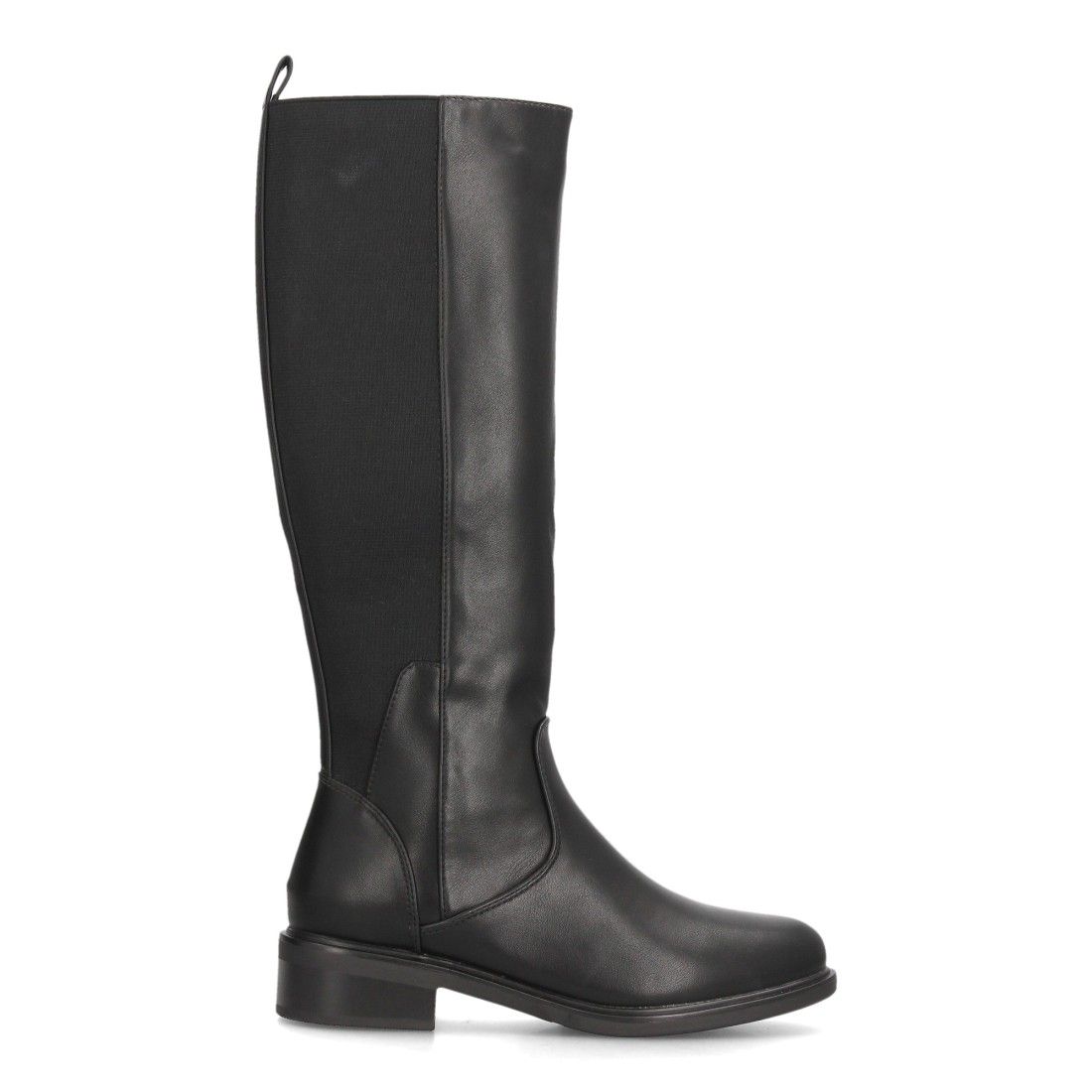 Botas altas cómodas con panel elástico — 2608 — Negro - Imagen 2