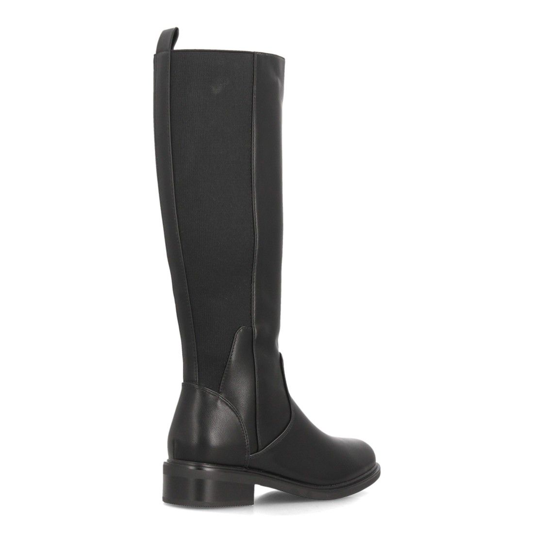Botas altas cómodas con panel elástico — 2608 — Negro - Imagen 4