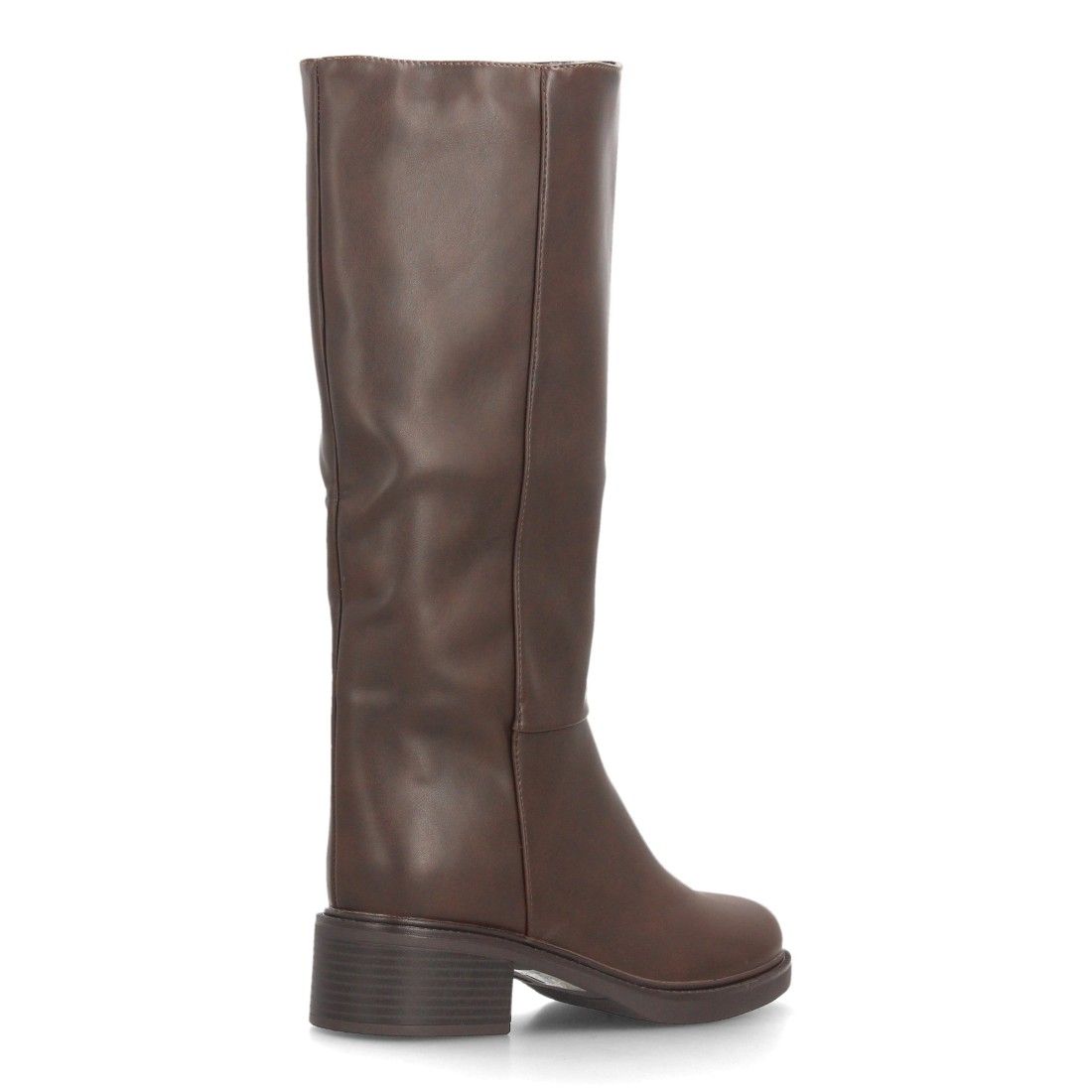 Botas altas clásicas con tacón ancho — 2610 — Marrón - Imagen 4