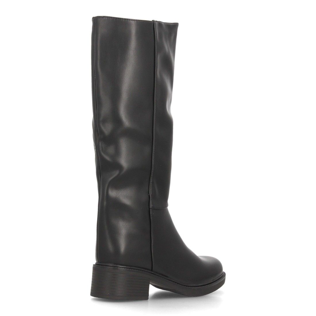 Botas altas clásicas con tacón ancho — 2610 — Negro - Imagen 4