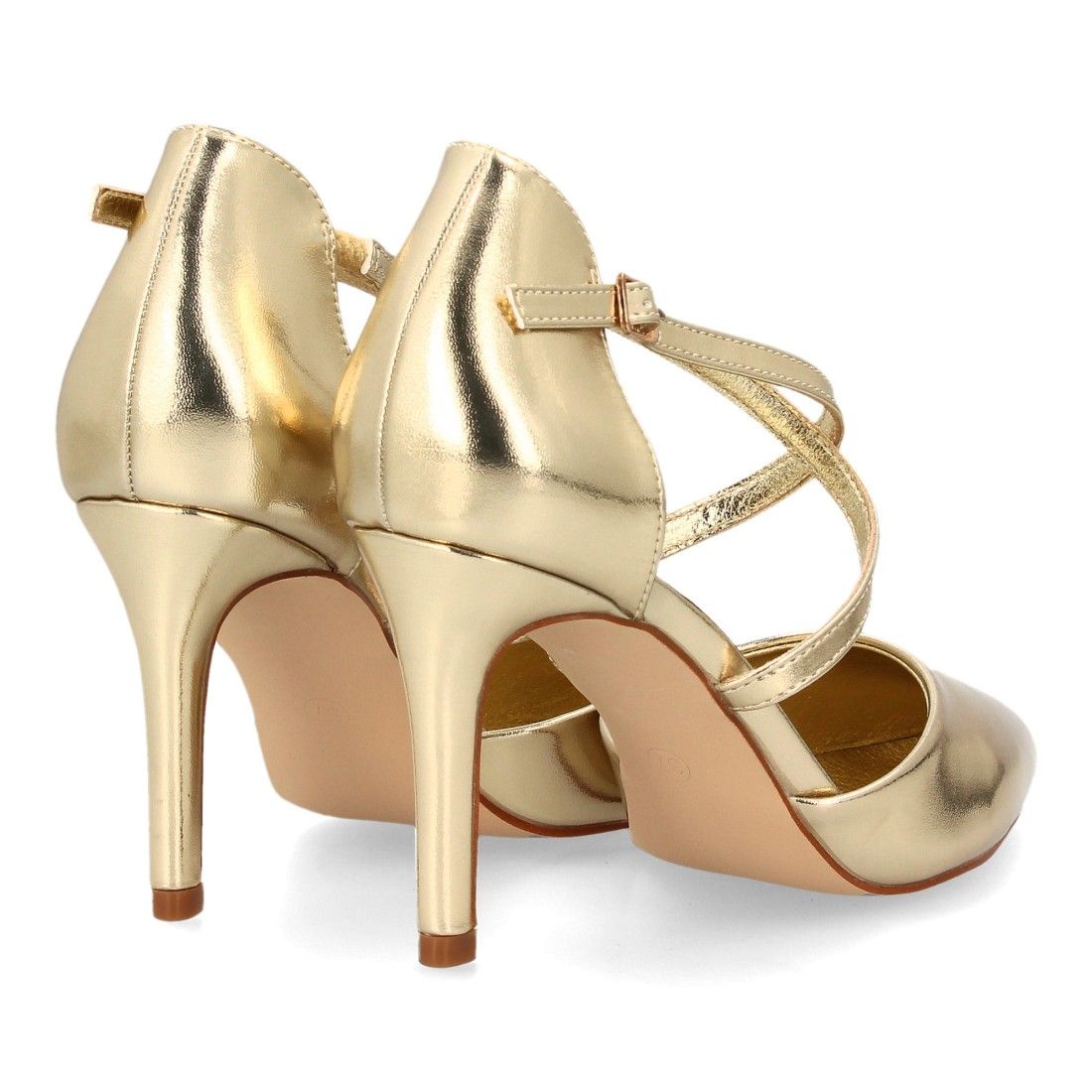 Zapatos elegantes con tiras cruzadas para mujer — HH1002 — Oro - Imagen 5