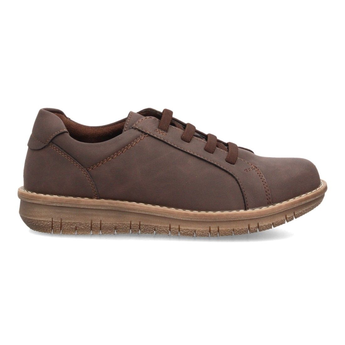 Zapato casual para mujer con cordones elásticos — VR6-3393 — Marrón - Imagen 2