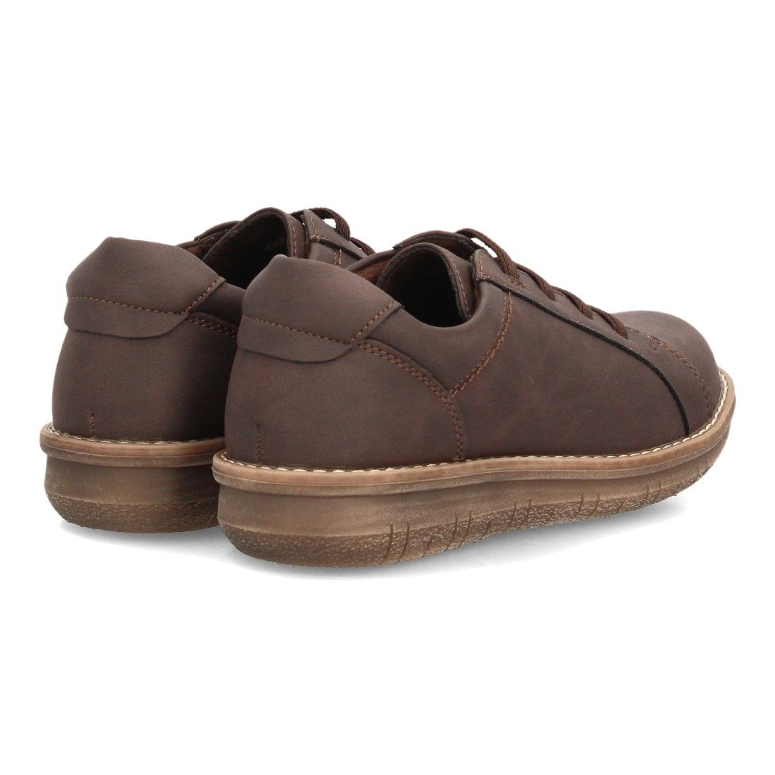 Zapato casual para mujer con cordones elásticos — VR6-3393 — Marrón - Imagen 5