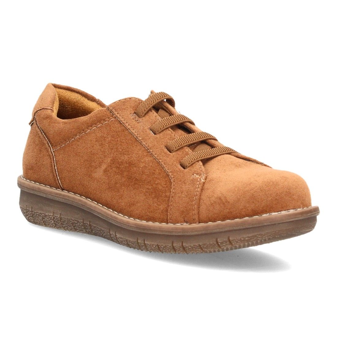 Zapato casual para mujer con cordones elásticos — VR6-3393 — Camel - Imagen 3
