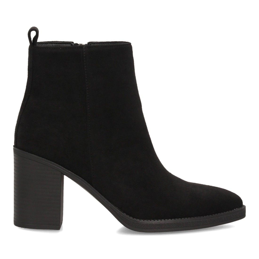 Botines efecto ante con tacón ancho para mujer — VR6-3397 — Negro - Imagen 2