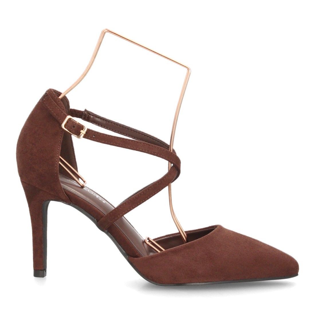 Zapatos elegantes con tiras cruzadas para mujer — HH1002 — Marrón - Imagen 2