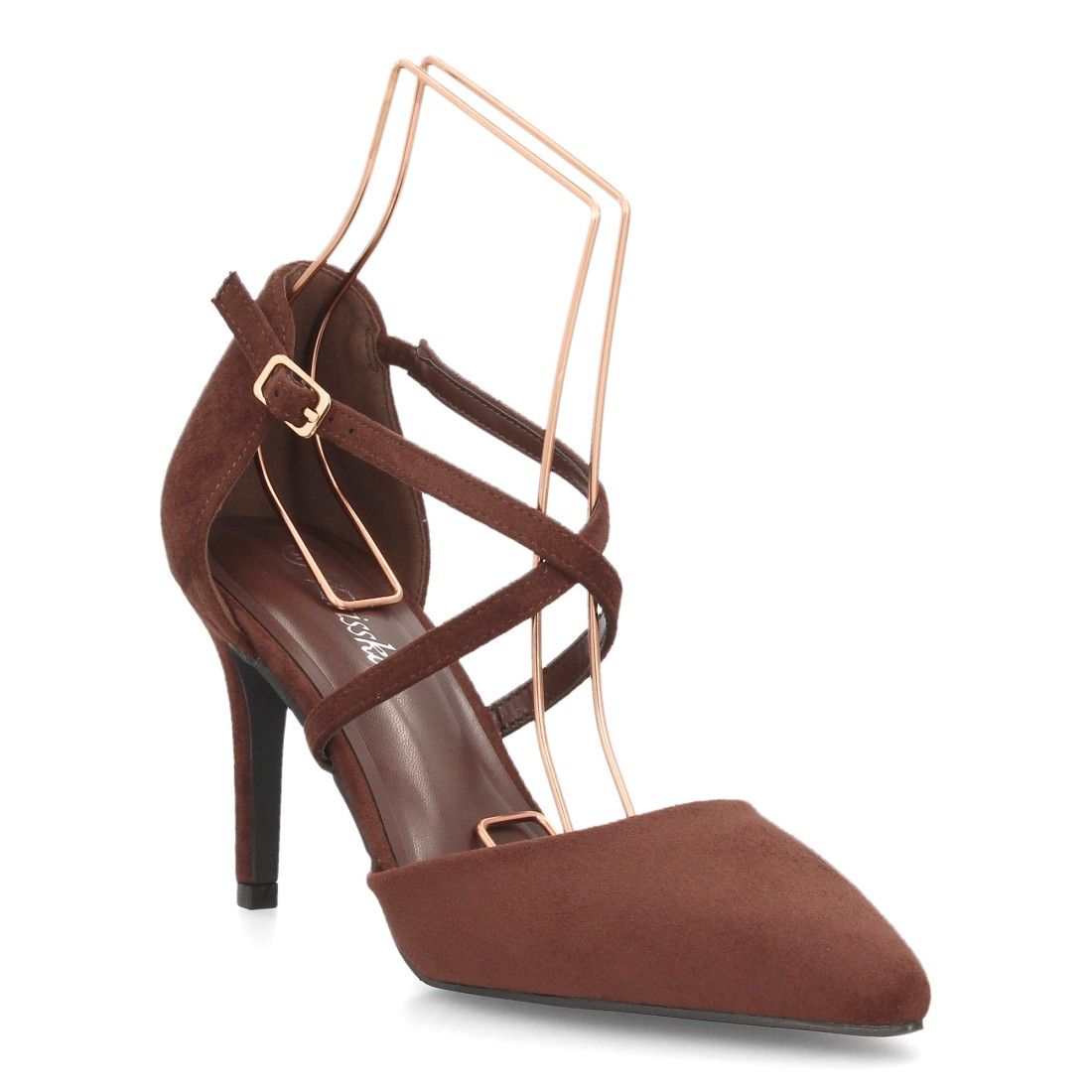 Zapatos elegantes con tiras cruzadas para mujer — HH1002 — Marrón - Imagen 3