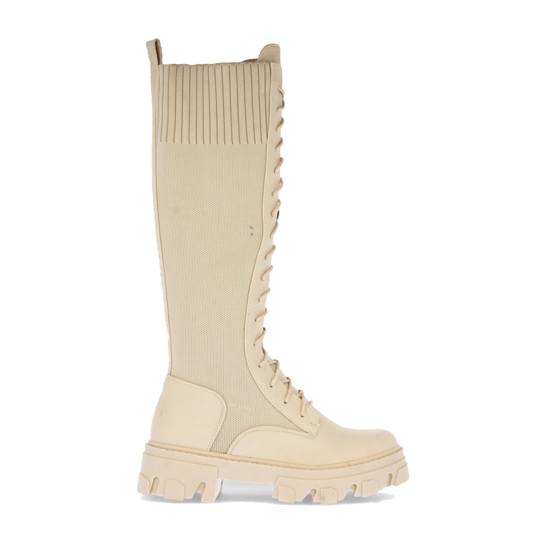 Bota de Plataforma con Elastico y Cordones - Imagen 2