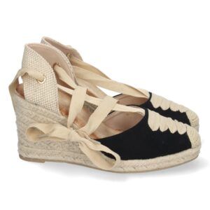 Sandalia de Cuña con Yute y Cordones