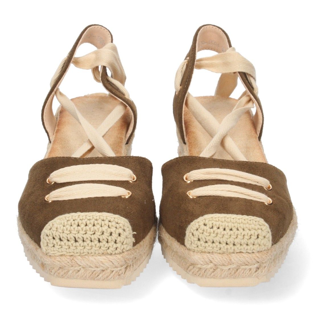 Sandalia de Cuña con Yute y Cordones - Imagen 3