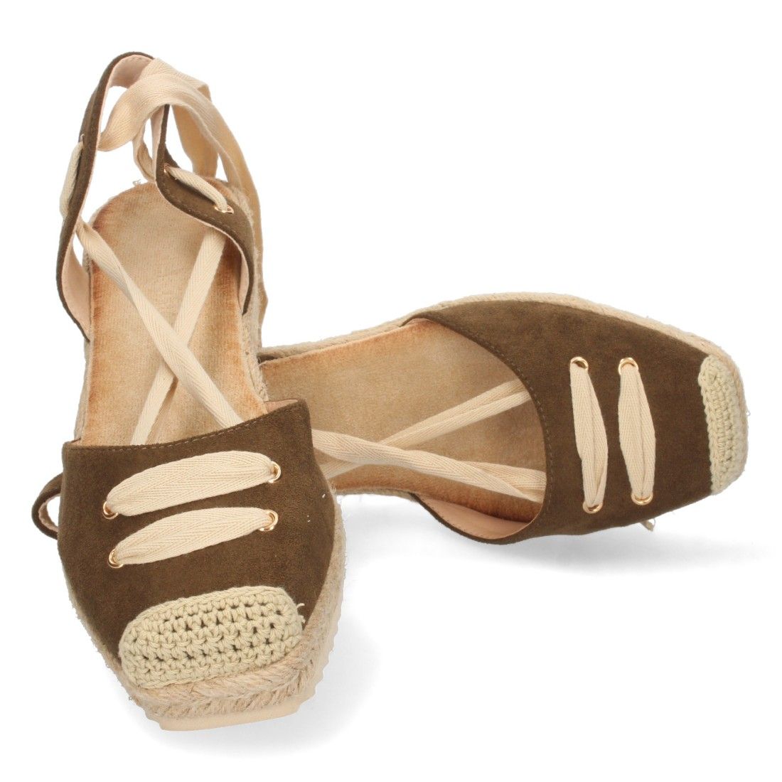 Sandalia de Cuña con Yute y Cordones - Imagen 5