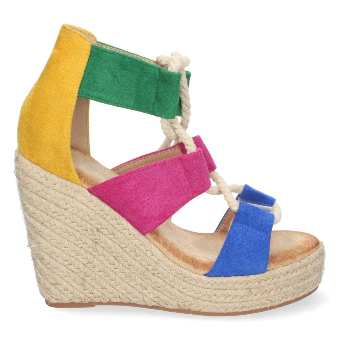 Sandalia de Cuña con Yute y Cordones - Imagen 2