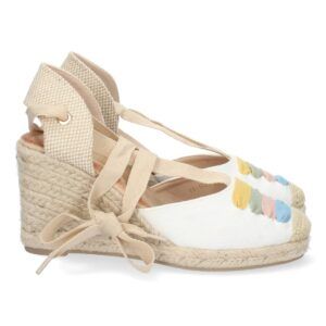 Sandalia de Cuña con Yute y Cordones