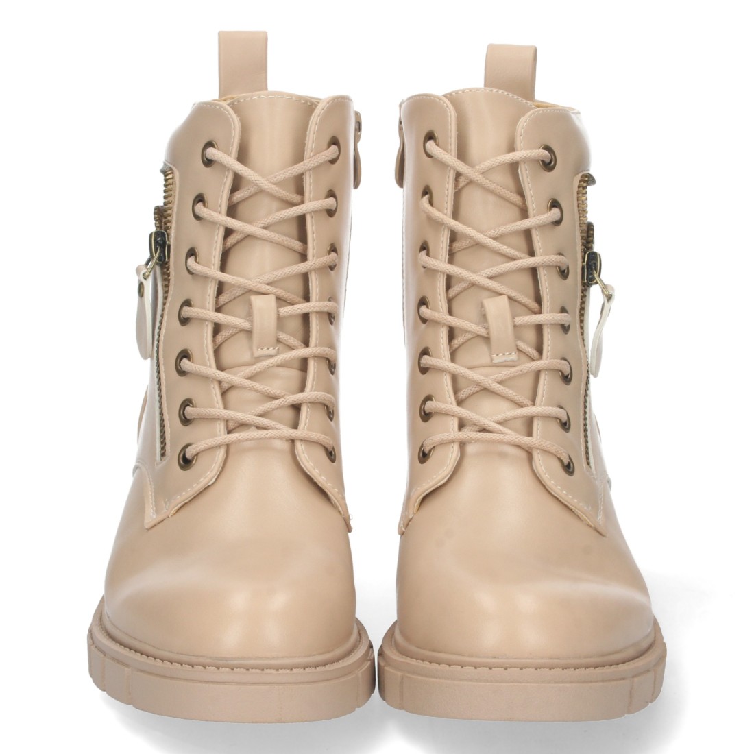Botin Plano con Cremallera y Cordones - Imagen 3