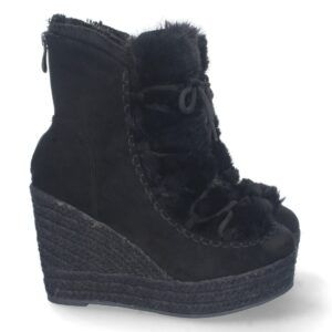 Botin de Cuña con Yute y Forrado de Pelo