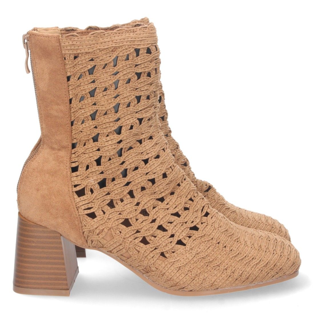 Botin de Tacon con Material Entrelazado